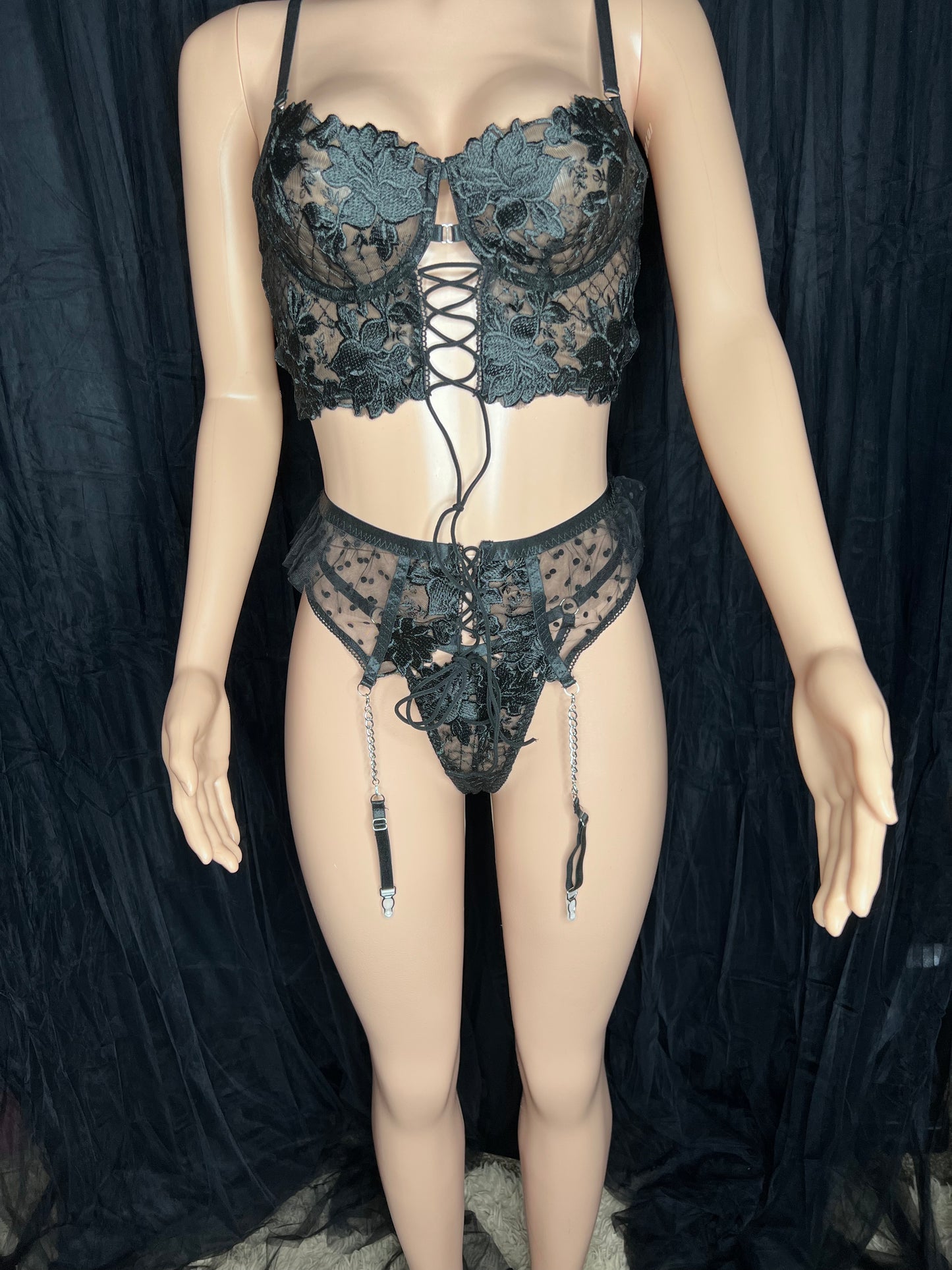 Midnight Fantasy 3 Piece Lingerie Set