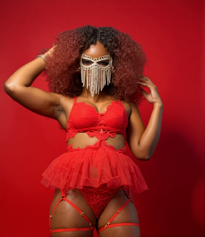 Attention Seeker 3-Piece Lingerie Set | Lace, Garter & Rule-Breaker Energy