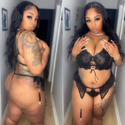 Midnight Fantasy 3 Piece Lingerie Set